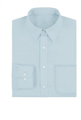 Blue Plain Cotton Full Sleeves Shirt 0