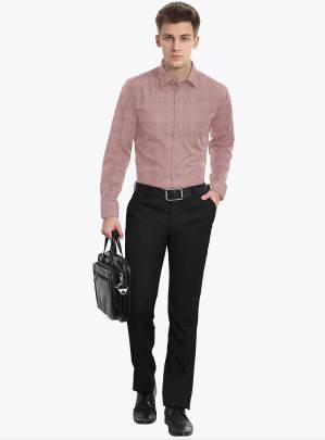 Pink Plain Cotton Full Sleeves Shirt 2