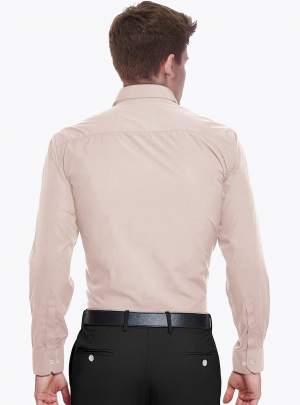 Pink Plain Cotton Full Sleeves Shirt 3