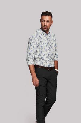 Printed Linen Full Sleeves Shirt