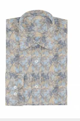 Printed Linen Full Sleeves Shirt 0