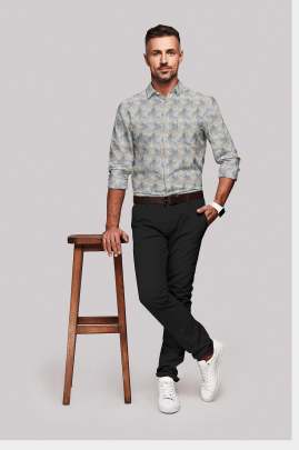 Printed Linen Full Sleeves Shirt 2