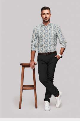 Printed Linen Full Sleeves Shirt 2