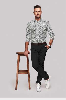 Printed Linen Full Sleeves Shirt 2