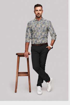 Printed Linen Full Sleeves Shirt 2