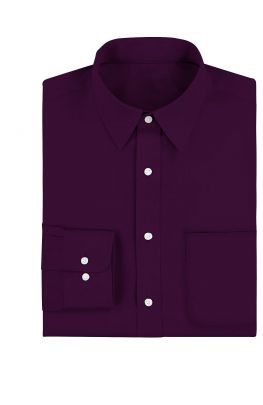 Purple Plain Cotton Full Sleeves Shirt 0