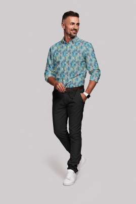 Printed Linen Full Sleeves Shirt 2