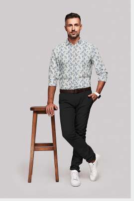 Printed Linen Full Sleeves Shirt 2